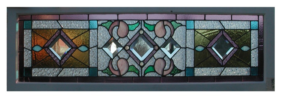 Photograph of antique leaded glass window