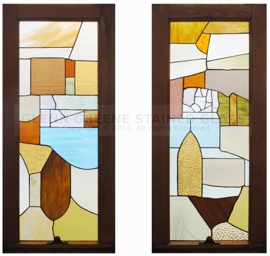 Stained glass window created by Glenn Greene