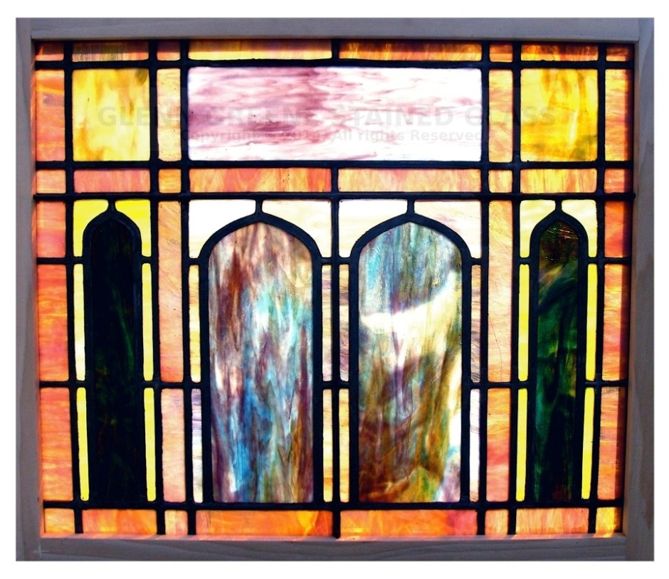 Stained glass window created by Glenn Greene