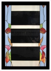 Stained glass window created by Glenn Greene