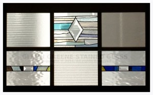 Stained glass window created by Glenn Greene