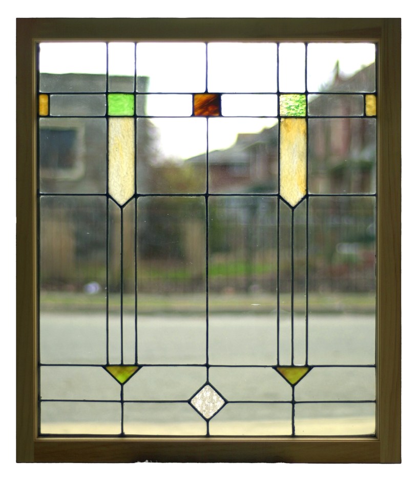 Photograph of antique leaded glass window