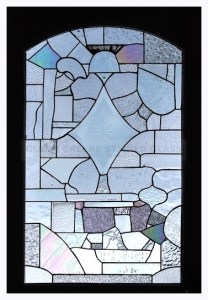 Stained glass window created by Glenn Greene