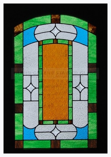 Stained glass window created by Glenn Greene
