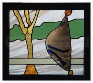 Stained glass window created by Glenn Greene