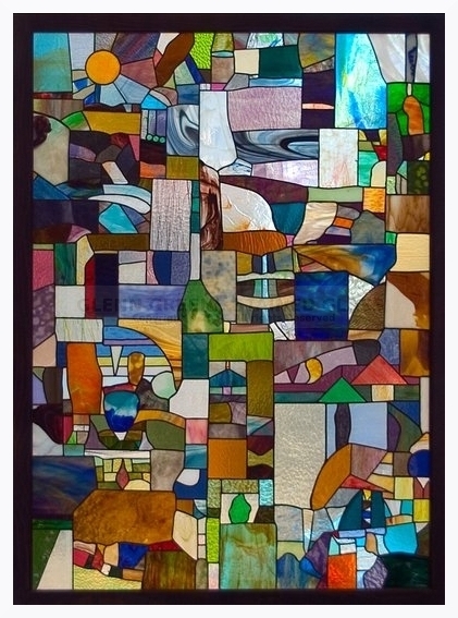 Stained glass window created by Glenn Greene