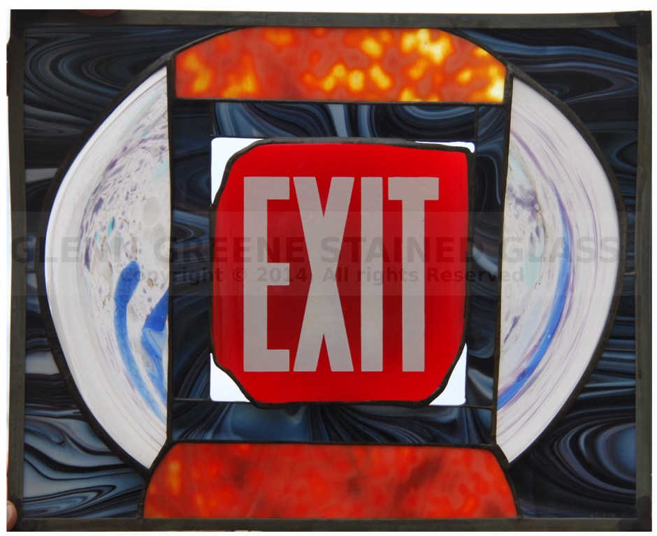 Stained glass window created by Glenn Greene